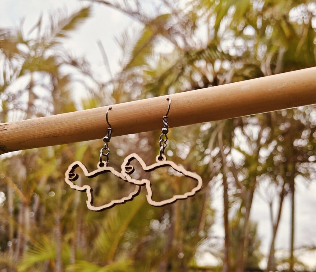 Island Boundaries – Maui Map Earrings